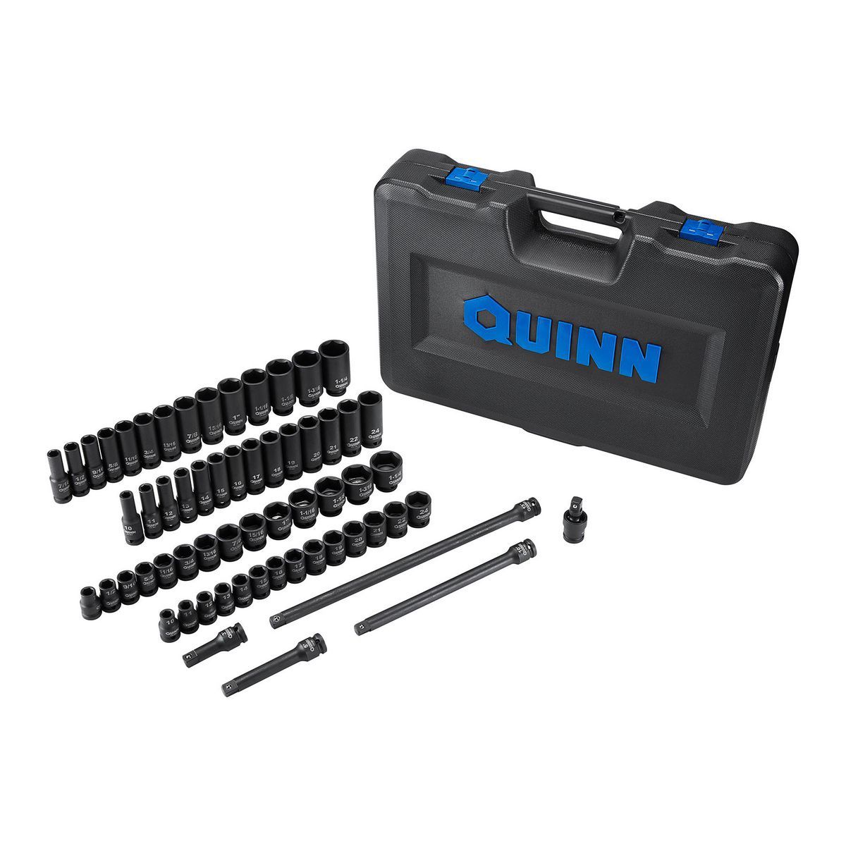1/2 in. Drive SAE and Metric Impact Socket Set, 61-Piece J2424