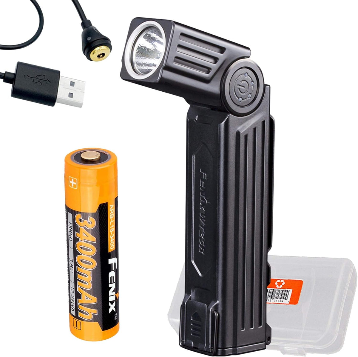Rechargeable Handheld Worklight Flashlight with Battery, Pack of 2 Y692328