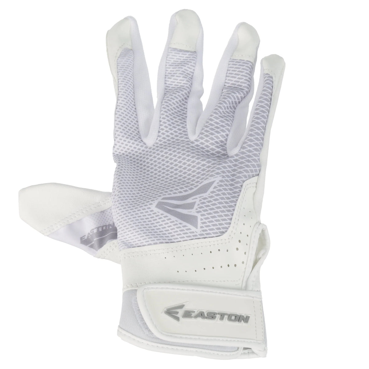 White Large Fastpitch Softball Batting Gloves B5154