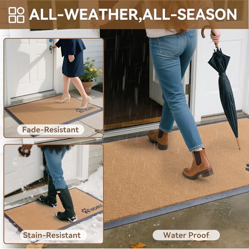 Brown 17x30 Non-Slip Outdoor Door Mat X5574