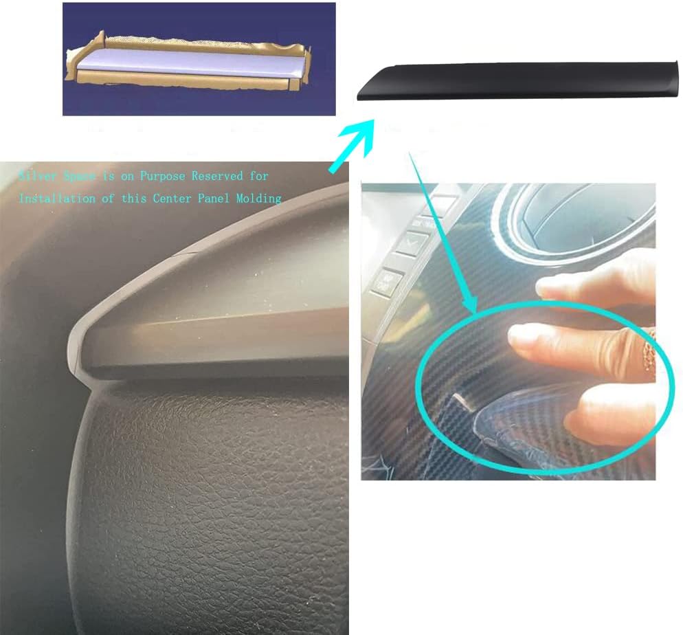 Matte Black Center Console Air Vent Cover Frame ABS 3pcs N632406