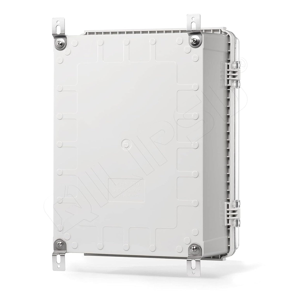 Clear Hinged Cover Junction Box with Mounting Plate, IP67 Waterproof ABS Plastic Grey I433896