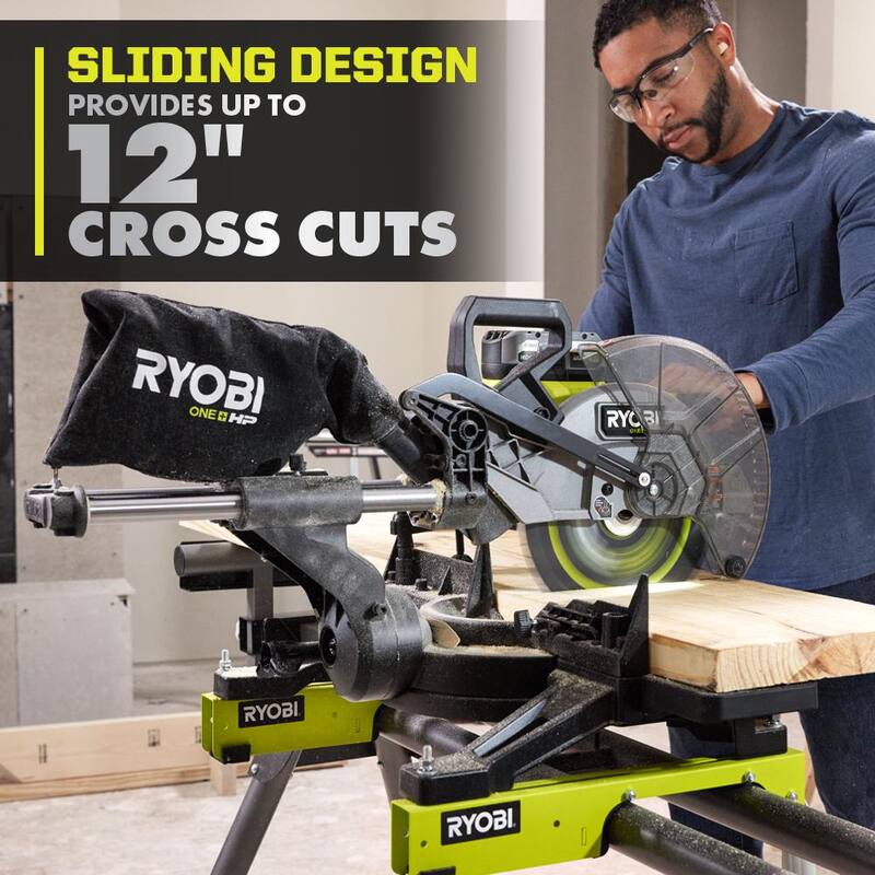 18V Brushless Cordless 10 in. Sliding Compound Miter Saw Kit with Battery, Charger, and Stand M221732