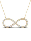 10K Yellow Gold Diamond Infinity Loop Necklace X832859
