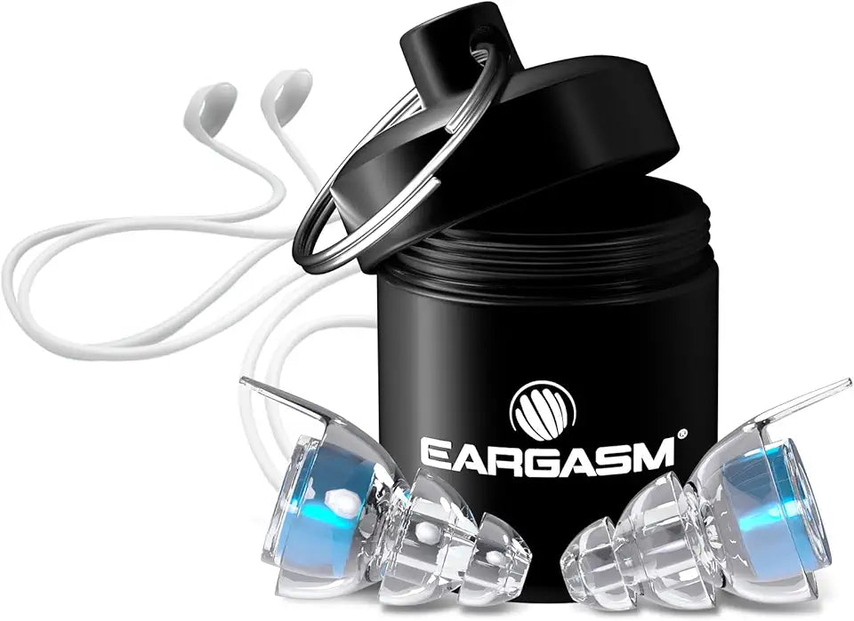High Fidelity Earplugs with Blue Filters and Silicone Connector Cord W91634