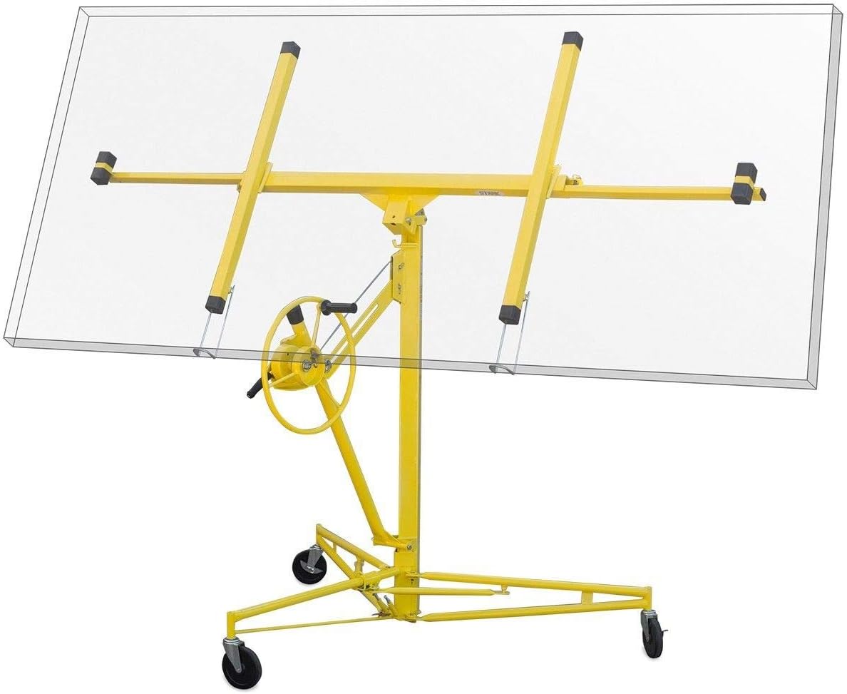 16 ft Drywall Rolling Lift Panel Hoist Jack with Caster Wheel L817275