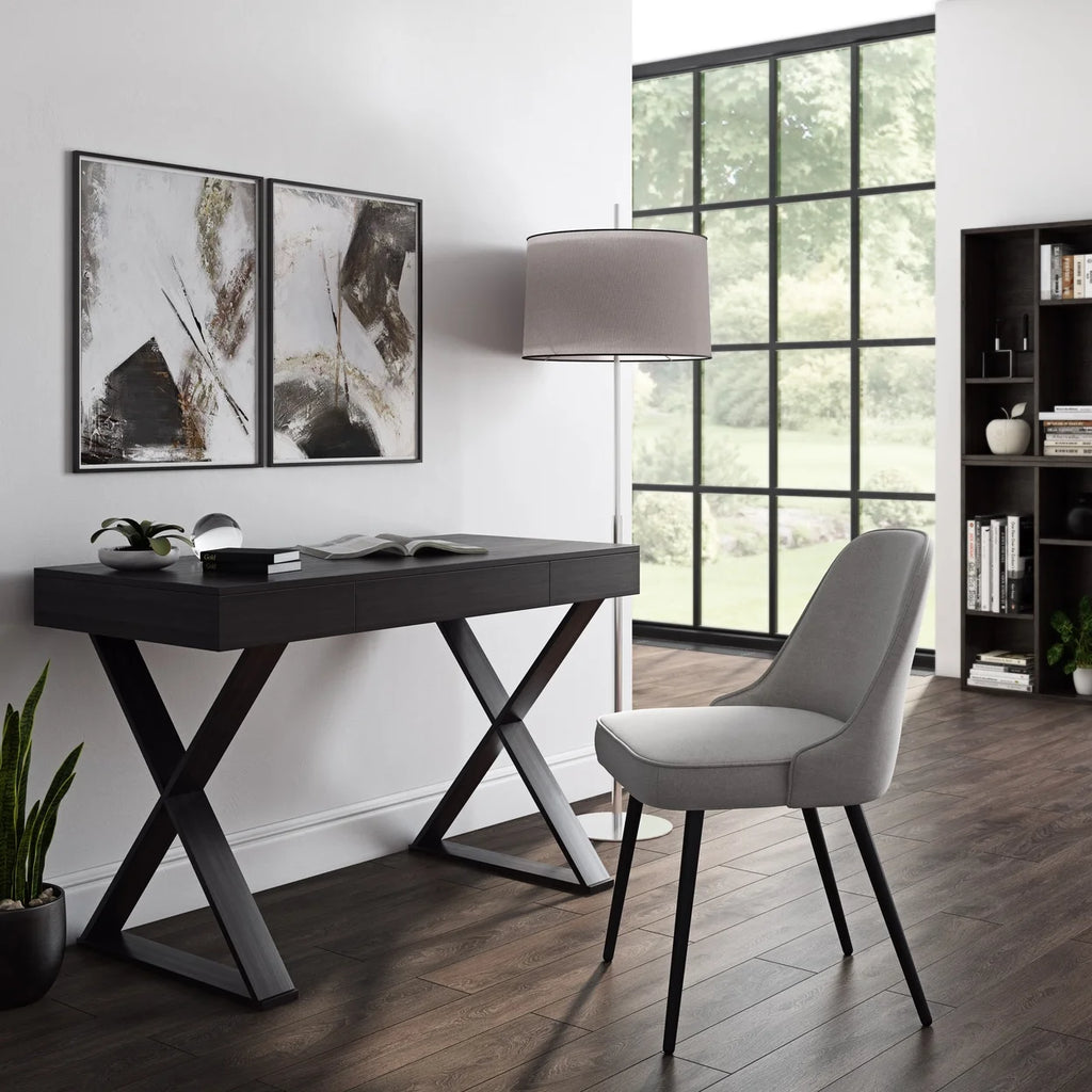 Dark Brown Engineered Wood Desk D8828