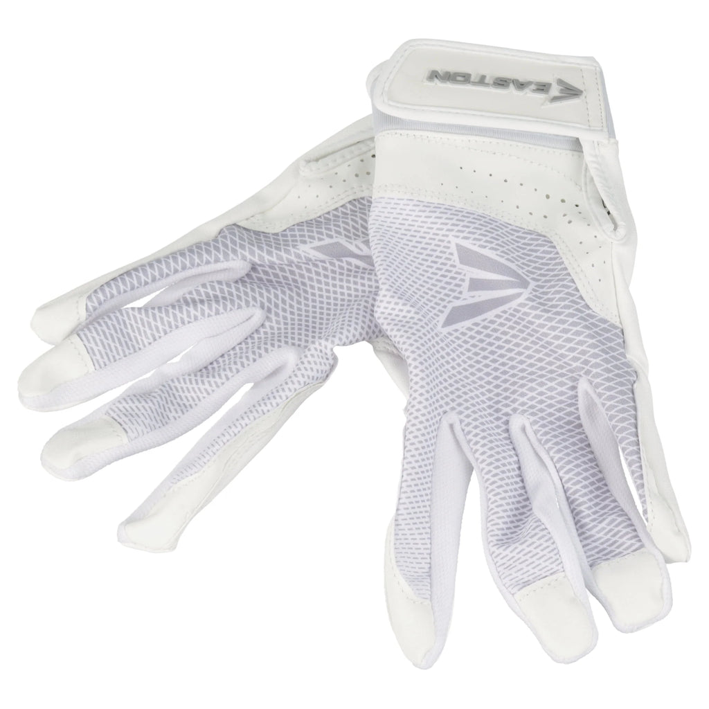 White Large Fastpitch Softball Batting Gloves B5154