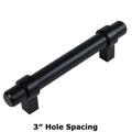 Flat Black Cabinet Hardware Bar Pull 25-Pack G3200