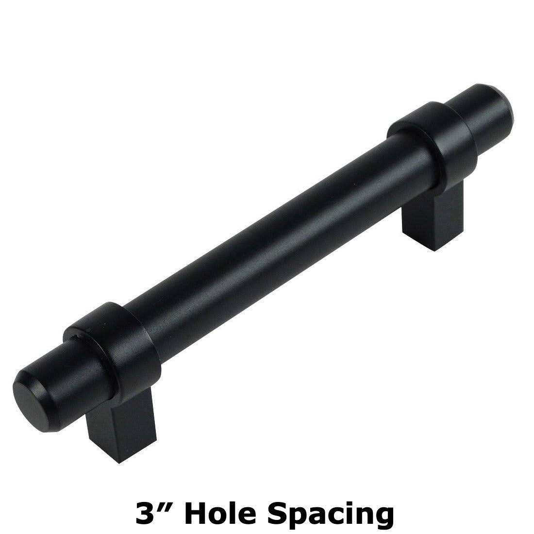 Flat Black Cabinet Hardware Bar Pull 25-Pack G3200