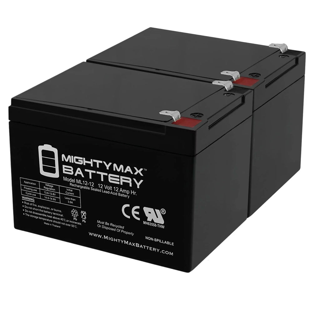 12V 12Ah Replacement Battery 2 Pack G2413