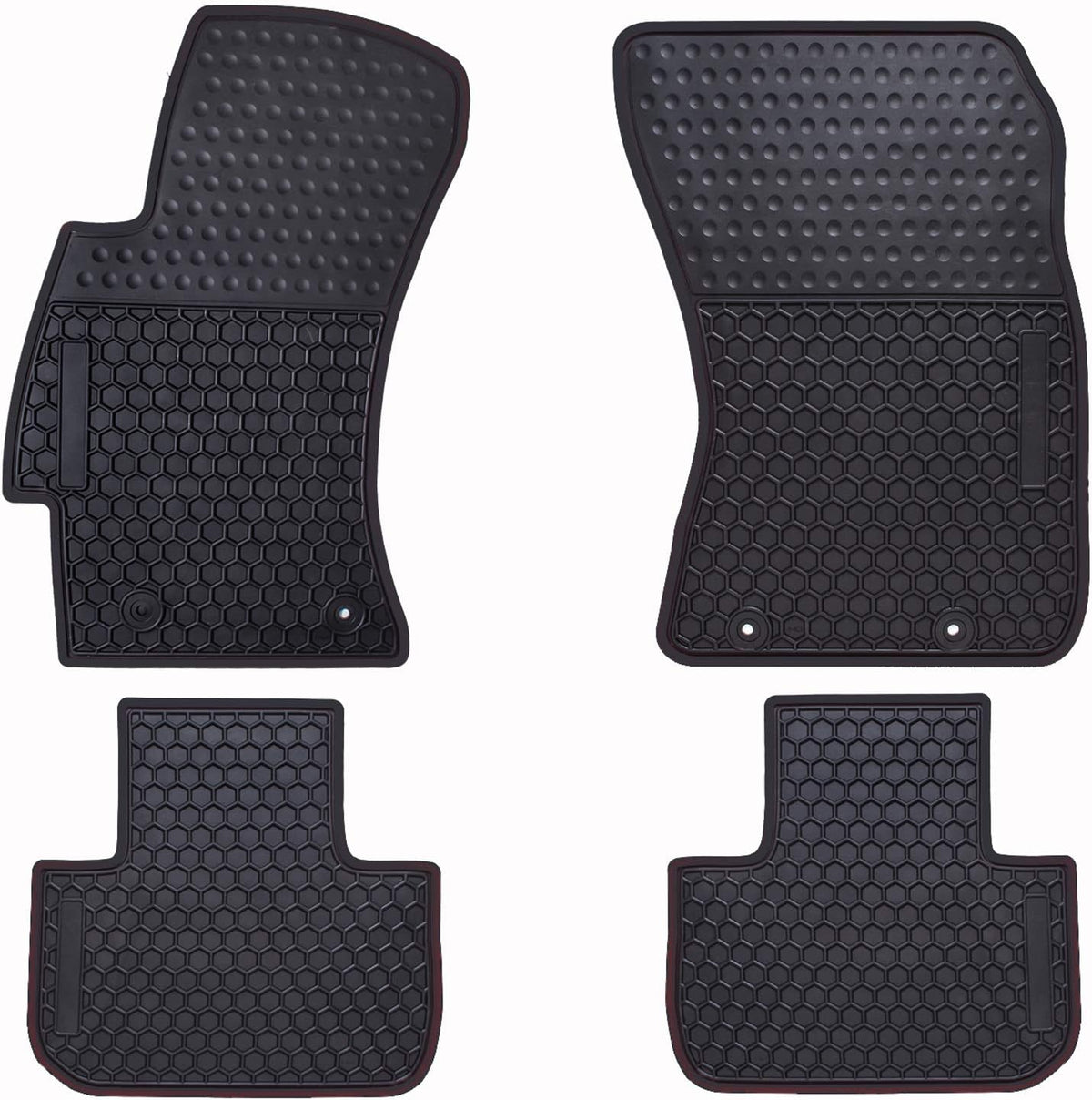 Black Odorless Washable Rubber Car Floor Mats N231555