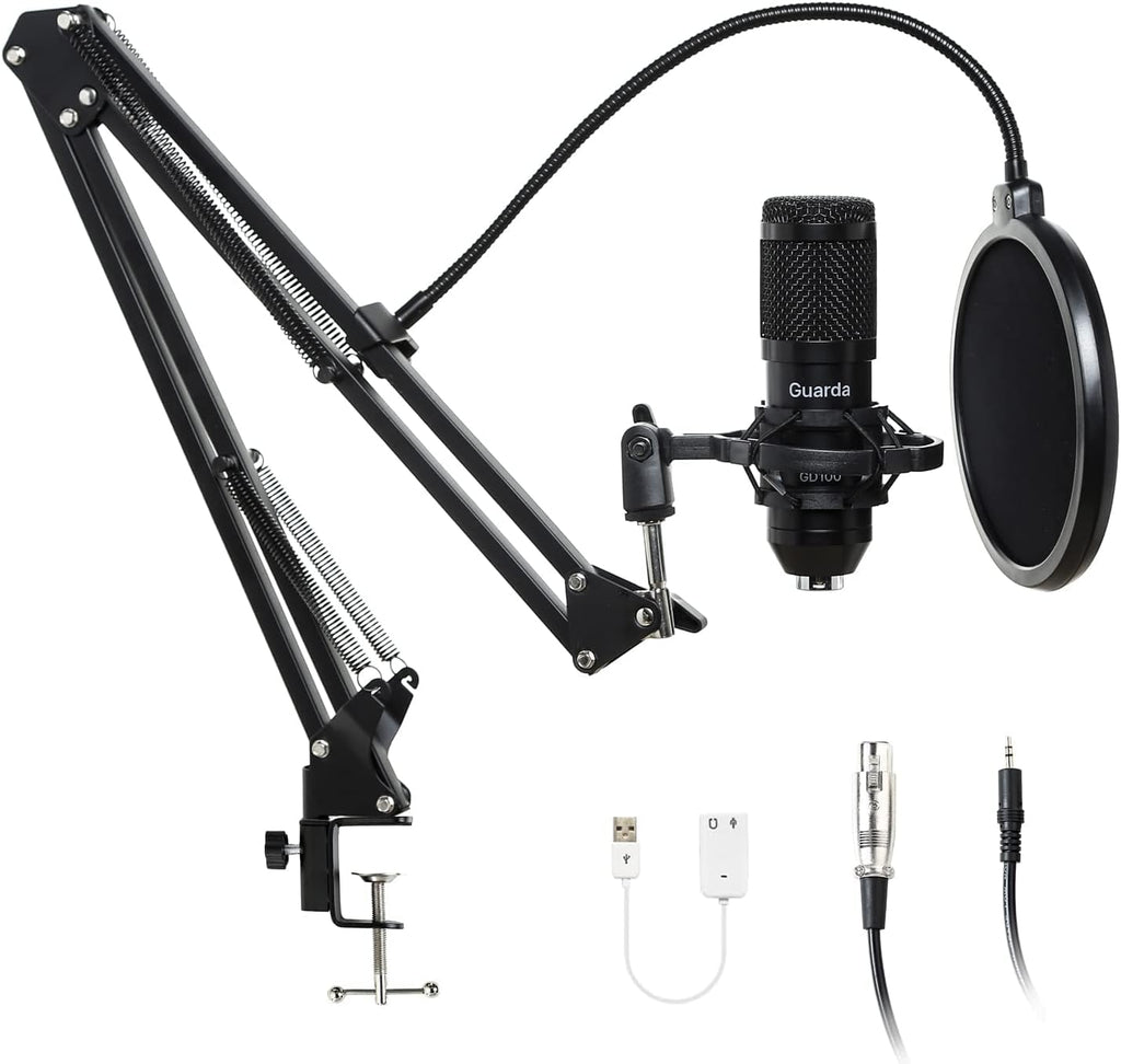 USB Microphone Condenser Cardioid Metal Mic Kit Pack of 2 E563