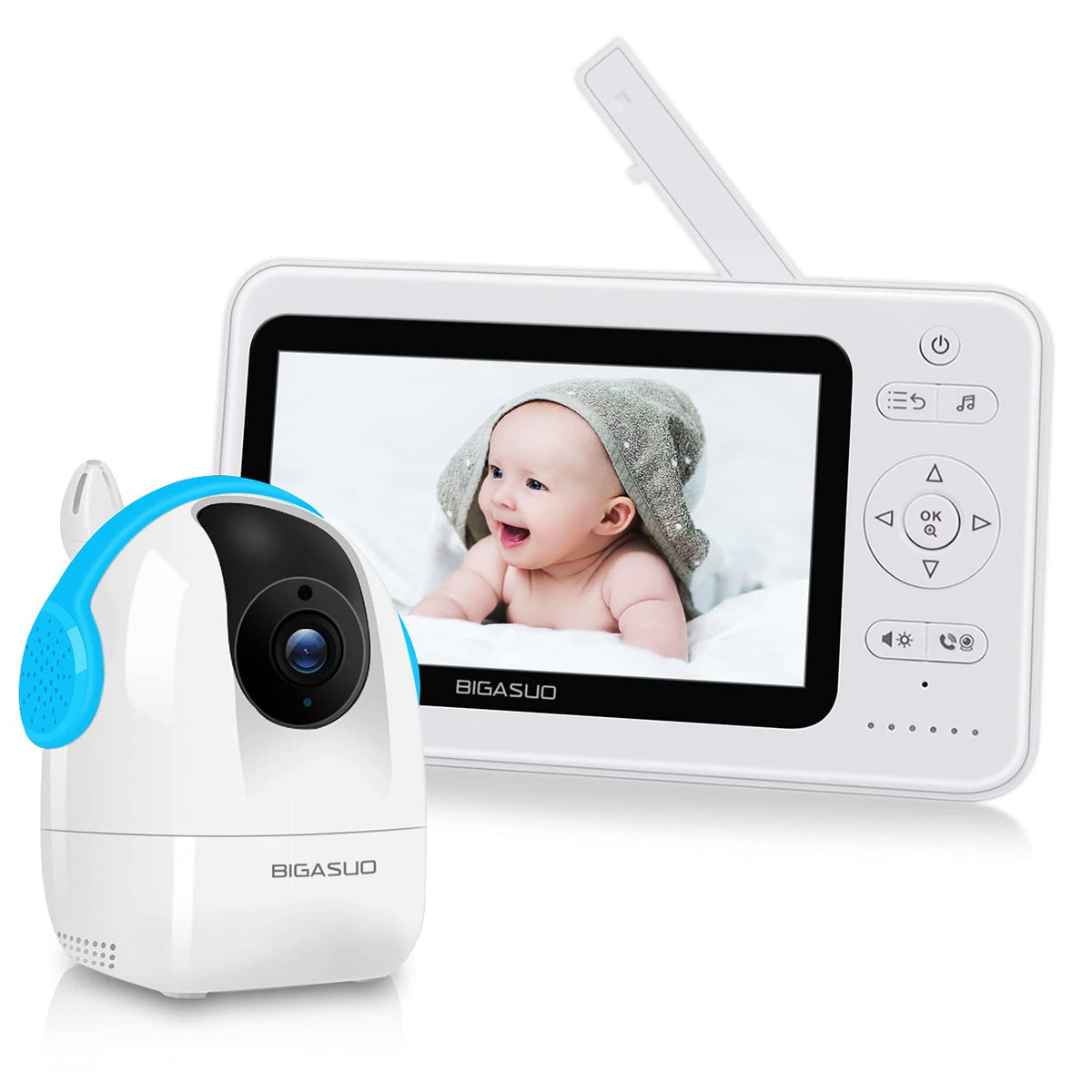 5 720P Baby Monitor with Camera and Audio Night Vision V111