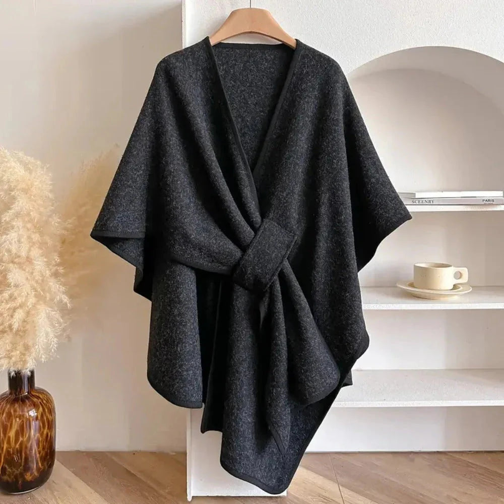 Solid Color Cape Shawl C777