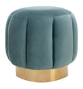 Seafoam Channel Tufted Ottoman X793526